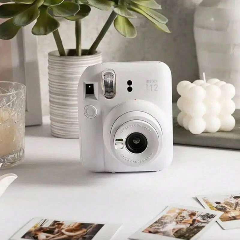 FujiFilm Mini 12 Instant Camera: Automatic Exposure System, Parallax Correction, Rotating Lens Switching Mode, 306g Portable Body, 7-Second Flash Recharge, Foolproof Shooting For Beginners, Jasmine White. - Jasmine White - View 1
