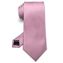 RBOCOTT Solid Color Tie Formal Necktie For Men,DustyRose - DustyRose - View 2