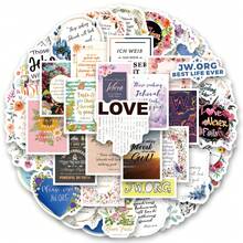 Bộ 61 miếng dán Kinh Thánh Nhân Chứng Jehovah | Nhãn dán phong cách miền Tây, nhãn dán chất lượng cao dùng cho sổ lưu niệm, nhãn dán graffiti, nhật ký, máy tính xách tay, cản xe, ván trượt, bình nước, máy tính, hoạt hình, mũ bảo hiểm, nhãn dán ô tô. Nhãn dán có thể mang lại nhiều niềm vui cho cuộc sống của bạn, món quà hoàn hảo cho người lớn. - Nhiều màu - Xem 9