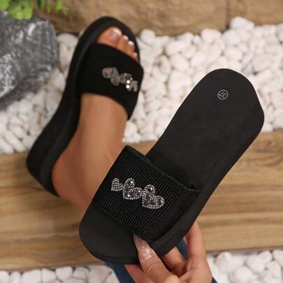 Giày sandal đế xuồng đính sequin thời trang dành cho nữ, thích hợp cho các lễ hội ngoài trời, đa năng và sành điệu.