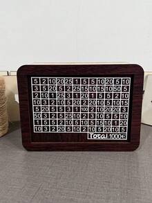 1个木制小猪存钱罐，创意工艺礼品（存钱罐配有可擦笔），深棕色家居桌面装饰罐，计划储蓄罐，钱箱，适合家居、客厅和办公室装饰，带有储蓄计划标签，可存放硬币和纸币，是绝佳的房间装饰品，也是生日和毕业礼物的理想之选。 - 彩色 - 查看 11