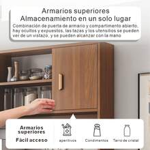 Mueble Organizador Multiusos Madera Para Cocina Con Cajón - Blanco - Ver 3