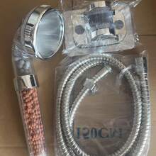 3 PiecesWall-Mounted Shower Head Set, High Pressure Adjustable, Dual Filtration, Ion Filter Beads To Improve Water Quality, High Pressure Shower Head With Hose, Bracket And PTFE Tape, 3 Shower Heads With Temperature Control For Dry Hair And Skin - Silver - View 9