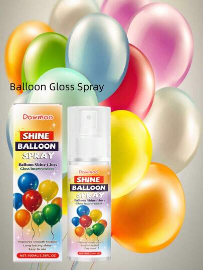 Balloon Glossy Spray, Party Atmosphere Decoration Spray, Evenly Sprayed Without Stickiness, Shiny Spray / No-Inflate Balloon, Essential Spray For Warm Wedding And Holiday Atmosphere
