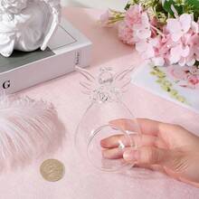 3/6/12Pcs Creative Beautiful Angel Glass Candle Holder Hanging TeaLight Candlestick For Party Wedding Table Decor Candle Holder - Clear - View 5