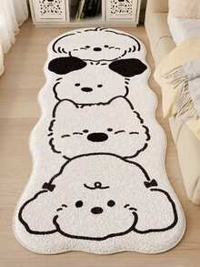 1 قطعة سجادة صناعية من الصوف السميك 10 مم ، 1000 جرام/م2 ، بشكل غير متماثل على شكل كلب صغير ، سجادة ناعمة وفاخرة ، حصيرة غير انزلاقية وقابلة للغسيل للغرفة النوم أو غرفة المعيشة أو المكتب أو الحمام - متعدد الألوان - مشاهدة 8