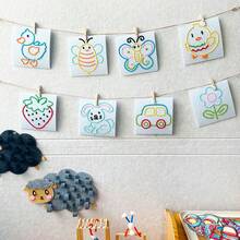 qixi 1 món đồ chơi giáo dục mầm non chủ đề Giáng sinh, trò chơi bằng vải không dệt, phát triển tư duy, dụng cụ học tập tự làm hạt cườm và xâu chỉ cho trẻ em. - Nhiều màu - Xem 7