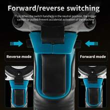 Mamidw 900N.M Cordless Impact Wrench, Electric Wrench Screwdriver, High Torque Car Repair Power Tools, Electric Screwdriver Bits (Tools Only) For Makita 18v Battery PIN - Blue - View 5