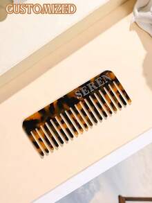 Customized Amber Hair Comb, Customized Acrylic Letter Hair Comb, Marble Hair Comb, Bridesmaid Gift, Portable Pocket Hair Comb, Bridal Gift - Multicolor - View 7