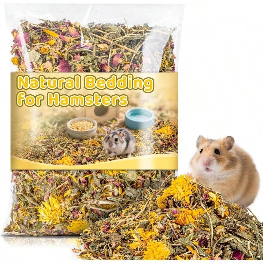 Hamster Bedding Odor Control - 150G Hamster Sprays And Forage Flowers Herbs Substrate Hamsters Cage Accessories Dwarf Hamsters, Gerbil Or Other Small - Sized Pets - 最初的 - 查看 1