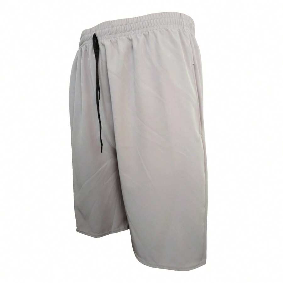 Men's Dry Fit Shorts For Gym, Beach, Running - Plateado - Ver 1