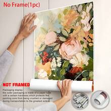 3pcs Soft-Toned Wildflower Print Paintings, Bohemian Plant Wall Paintings, Retro Floral Home Decoration, Frameless Modern Abstract Gallery Art, Wall Decoration, Canvas Paintings, Suitable For Living Room, Bedroom, Kitchen, Home Office, Cafe, Bar, Dormitory, Corridor, Room Decoration - Green - View 4