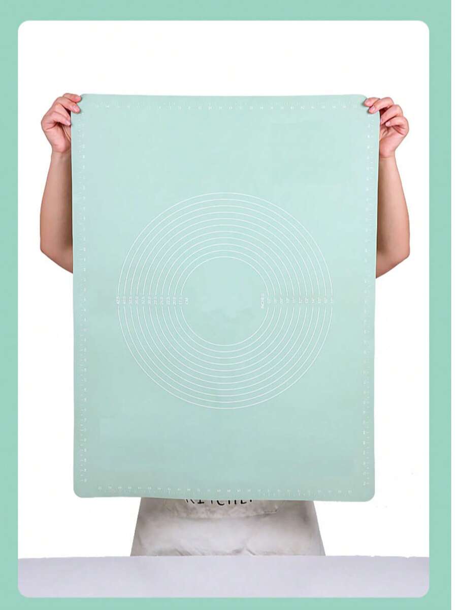 硅胶揉面垫，加厚防滑面团擀面垫，适用于家庭烘焙、饺子、意面等。 - 薄荷綠 - 查看 1