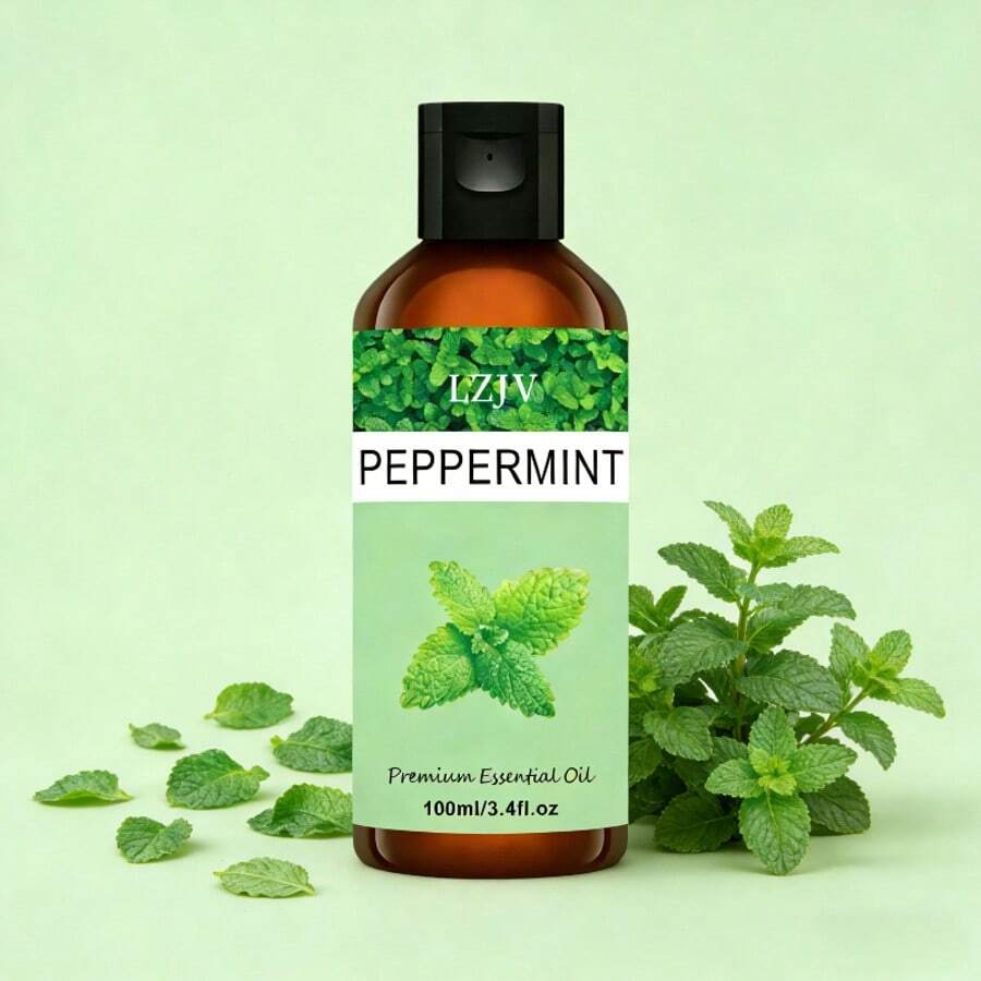 LZJV 100毫升/3.4盎司，30毫升/1.0盎司薄荷精油扩香器，薄荷精油，按摩油，家居香氛扩香器，家居香氛，面部护理，节日理想礼物 - 薄荷味道 - 查看 1
