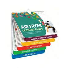 1pc Air Fryer Magnetic Cheat Sheet Cookbook Cooking Time Chart And Kitchen Conversion Guide For Instant Pot Refrigerator Magnet 2 Types Randomly Delivered - Nhiều màu - Xem 1