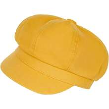 Newsboy Hats For Women - Classic 8-Panel Cabbie Hat With Adjustable Elastic Band, Breathable Comfortable Fit For All Seasons,38526370 - 黃色 - 查看 1