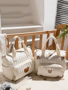 1pc Mommy Tote Bag/Diaper Bag/Hospital Bag/Maternity Bag, Organizer For Diapers, Wipes, Bottles. Suitable For Travel And Daily Use. Mother's Day Gift, New Baby Gift, Birthday Gift, New Year Gift.