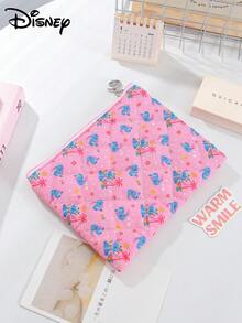 Disney 1pc Officially Licensed Cute Cartoon Character & Stitch Cosmetic Bag, Fashion Minimalist Design, Can Be Used As Earphone Case, Phone Pouch, Multi-Function Makeup Brush Holder, Skincare Product Bag, Coin Purse, Key Holder, Small Storage Bag, Zipper Wallet Makeup Bag Make Up Organizer Toiletry Travel Bag - Multicolor - View 7