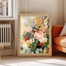 3pcs Soft-Toned Wildflower Print Paintings, Bohemian Plant Wall Paintings, Retro Floral Home Decoration, Frameless Modern Abstract Gallery Art, Wall Decoration, Canvas Paintings, Suitable For Living Room, Bedroom, Kitchen, Home Office, Cafe, Bar, Dormitory, Corridor, Room Decoration - Green - View 8