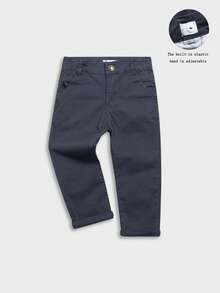 Pantalones casuales con logo bordado para niños, primavera/otoño - Gris - Ver 12