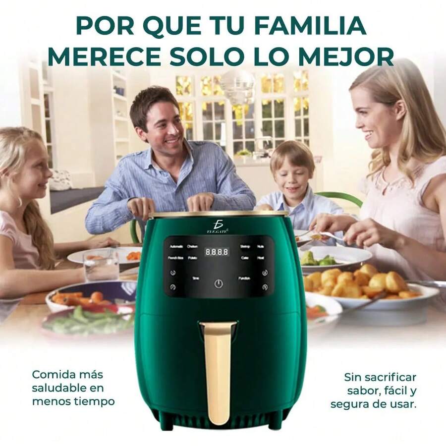 Freidora HOG.61 Capacidad de 4.5 Litros Tecnología de Aire Caliente Cocina Saludable y Rápida ELE-GATE - Verde militar - Ver 1