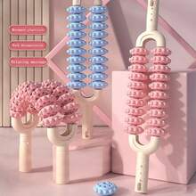 1个狼牙按摩滚轮，10轮腿部肌肉放松工具，双用途深层组织按摩和手臂力量训练器 - 彩色 - 查看 4