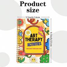 1本5.5x8.3英寸艺术疗法练习计划书，个人生活规划，辅助情绪表达，帮助缓解情绪和焦虑，增强自我行为规划，促进情绪表达和自我意识，螺旋笔记本。 - 均碼 - 查看 8