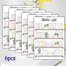 6/20 Reading Tracking And Reading List Stickers, Reading Challenge And Reading List Markers, Reading Planner Labels, Personal Library Doodle Stickers, Teacher And School Supplies - Multicolor - View 8