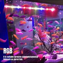 1pc Waterproof LED Aquarium Light Strip, Dual-Row RGB/Blue-White Light Options, Submersible Clip Design, Enhances Aquarium Decor, Suitable For Aquarium Lighting, Party Gifts