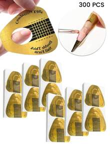 YOKEFELLOW 200/300/500pcs Nail Forms For Nails Extension, Self-Adhesive Nail Extension Forms Professional Nail Forms With Numbers Marked For Poly Gel Or Builder Gel For DIY At Home Nails Art Supplies - Multicolor - View 10