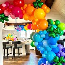 36", 18", 12", 10", 5" Globos de fiesta gruesos en colores surtidos, globos de látex para fiestas de cumpleaños, globos arcoíris elegantes, 12 piezas de globos de fiesta de colores arcoíris, adecuados para fiestas y bodas - Multicolor - Ver 9