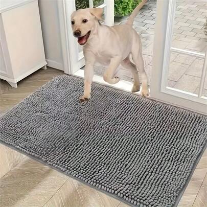 Quick Dry Dog Doormat - Absorbent And Stain Resistant, Non-Slip, Washable - Ideal For Muddy Paws, Indoor Entryway Carpets, Floor Cleaners, Polyester Material For Dog Doormat, Absorbs Water And Dirt, Absorbent Non-Slip Washable Mat, Quick Drying Microfiber, Dog Mud Mat, Indoor Floor Entrance Doormat