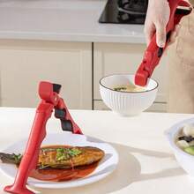 三合一耐热硅胶夹，防滑厨房隔热垫，烤箱烘焙夹，多功能碗碟夹 - 彩色 - 查看 4