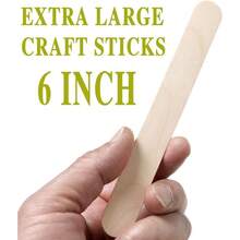 Pcs Sticks Sticks, 6 Inchx 3/4 Inch Sticks Natural Wood Popsicle Sticks Treat Sticks Sticks Crafts - Initial - View 4