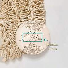 Customized Wooden Baby Name Sign, Customized Milestone Photography Props, Fashionable Wall Hanging, Elegant Rounded Font And Emphasized Font, For Newborn Announcement And Photo Shoot Props, Newborn Gift, Elegant Name Sign, Baby Room Decor, Suitable For New Parents And Teen Shower, Gift For Expectant Mothers