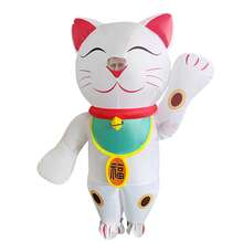 1pc Inflatable Maneki-Neko (Lucky Cat) Costume, Suitable For 1.5-2m Height, Blower Fan Not Included - Lucky Cat - View 8