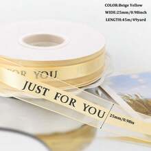 Just For You Ribbon For Gift Wrapping, Wedding Decorations, 2.5cm(0.98in), 45m(49 Yard), For Balloons, Sewing, Floral,1 Roll - one-size - View 10