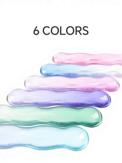 Gel Keyboard And Mouse Wrist Rest Set–Transparent Wrist Rest For Computer Keyboard For Typing And Game Comfort And Support (Gradient Color)
