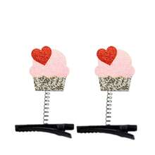 2pcs Glitter Love Hair Clips Set Valentine's Day Couple Matching Hair Barrettes - Multicolor - View 10