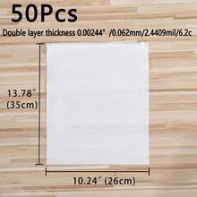 50-Pack White Frosted Transparent PE Zipper Bags – Self-Sealing Storage Packaging Pouches For Clothing With Bone Slider Closure For Moth Protection - Double Layer Thickness 0.00244" /0.062mm/2.4409mil/6.2c - 50 White Packaging Bags - View 15