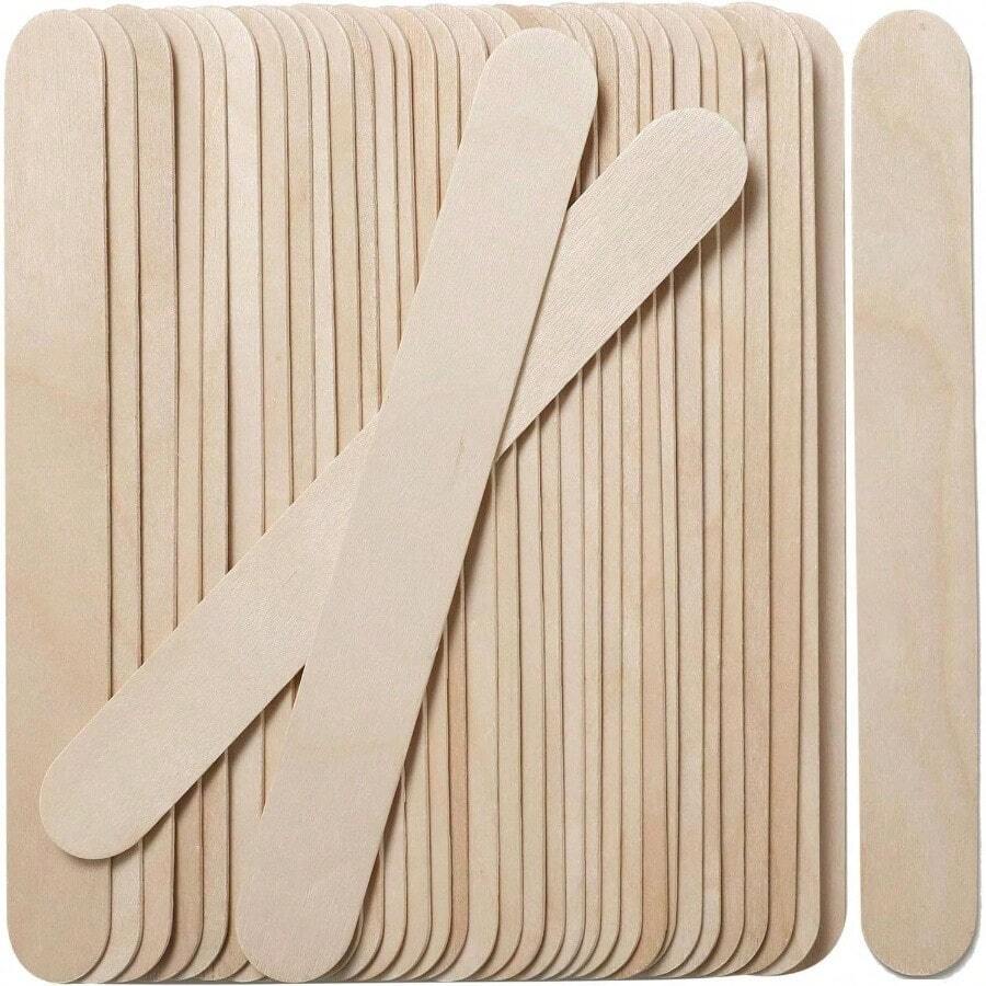Pcs Sticks Sticks, 6 Inchx 3/4 Inch Sticks Natural Wood Popsicle Sticks Treat Sticks Sticks Crafts - Initial - View 1