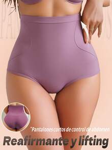 Calzones de punto de cintura alta para controlar el abdomen corte triangular multicolor estilo sencillo y cómodo para uso diario parte inferior de faja para mujer,faja levanta pompa,fajas de mujer,fajas,fajas sol leon,fajas colombianas para mujer - Azul - Ver 1
