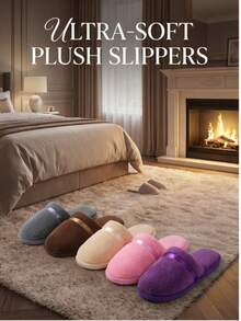 1 paire de pantoufles en polaire de corail avec une variété de couleurs et de styles au choix, chaussures plates confortables et chaudes pour une utilisation à la maison, l'hiver pour l'isolation de la maison, convenant pour recevoir des invités, convenant pour le spa, convenant pour les hôtels, etc. Pantoufles d'hôtel, pantoufles réutilisables multicolores pour la maison, intérieur, salle de bain chambre, pantoufles de voyage, pantoufles neutres (et styles au hasard), fête des femmes, articles de voyage, cadeaux de mariage, Y2k, chambre à coucher, accessoires automobiles pour femmes, décoration de cuisine, articles mignons - Multicolore - Voir 5