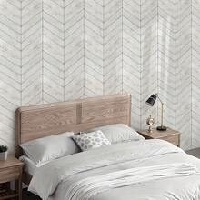 1 Roll Of Grey Geometric Herringbone Self-Adhesive Wallpaper Gray Fishbone Patterned Wallpaper Vinyl Wall Contact Paper Waterproof And Moisture-Proof Detachable And Easy To Install Wall Stickers Used For Walls, Cabinets, Shelves, Living Rooms - Easy To Install, Non-Destructive Disassembly - Light Grey - View 13