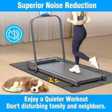 Foldable Walking Pad Treadmill, Floor Pad, Exercise Mats Home Workout, Protect Floors, Noise Reduction, Prefect Walking Pad Treadmill Home, Non Slip, Anti Vibration - 黑色 - 查看 5