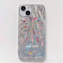 Funda para teléfono con estampado de fuegos artificiales de colores, compatible con Samsung, Apple, VIVO, OPPO, , Transsion, ,  y Honor. Fabricada en TPU, ofrece protección a prueba de golpes y caídas. Un regalo ideal para familiares y amigos. - transparente - Ver 2