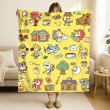 Cartoon Game A-Animal C-Crossing Blanket Soft And Skin Friendly For Couch Bed Napping Bedspread All Seasons Comforter(1).Jpg - trắng - Xem 1