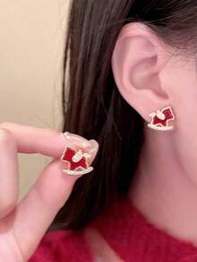 Vintage Rocking Horse Pendant Necklace Set, Minimalist Elegant Rocking Horse Earrings & Necklace, Birthday Gift For Her In Year Of The Horse