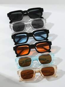 1-6pcs Men Classy Aesthetic Vintage Cool Personality Modern Simple Style Fashion Eyeglasses For Outdoor Travel Daily Life Street-Photography Musical Festival Outdoor Casual Activities Driving Camping Accessories - Multicolor - View 19