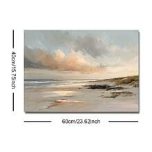 1 Tranh canvas trừu tượng phong cảnh hoàng hôn ven biển (có khung/không khung) phong cách Boho, tranh phong cảnh thiên nhiên bãi biển, tranh trang trí theo phong cách Scandinavia cho căn hộ, phòng khách, phòng ngủ, trang trí nhà hiện đại. - Nhiều màu - Xem 11